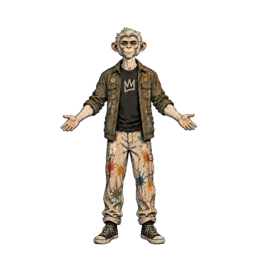 Elliot, a comic-style talking character exported with a transparent background, green screen or scene