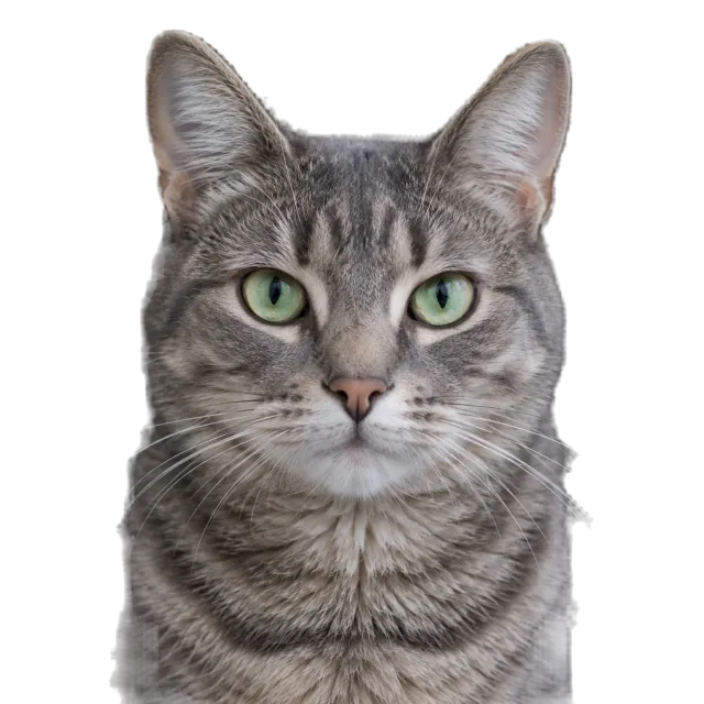 Photo of a cat turned into a talking cutout puppet